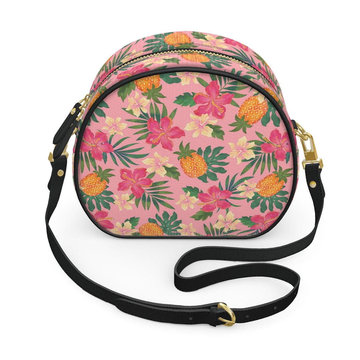 Gumdrop Nappa Leather Bag — Pineapple Paradise Hibiscus Blush