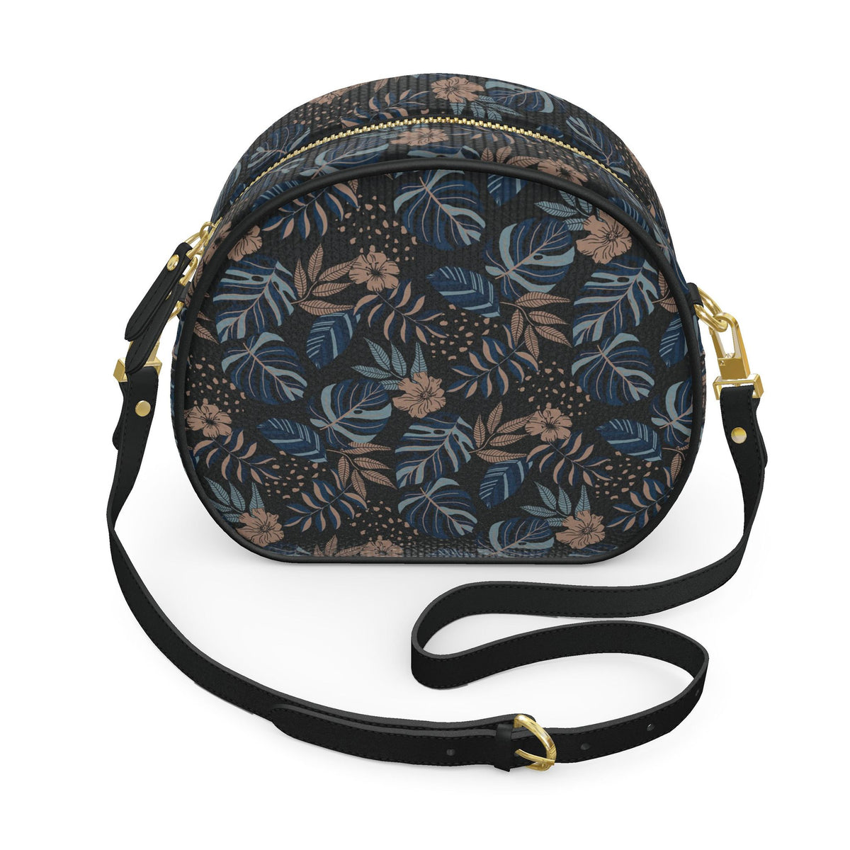 Gumdrop Nappa Leather Bag — Midnight Monstera