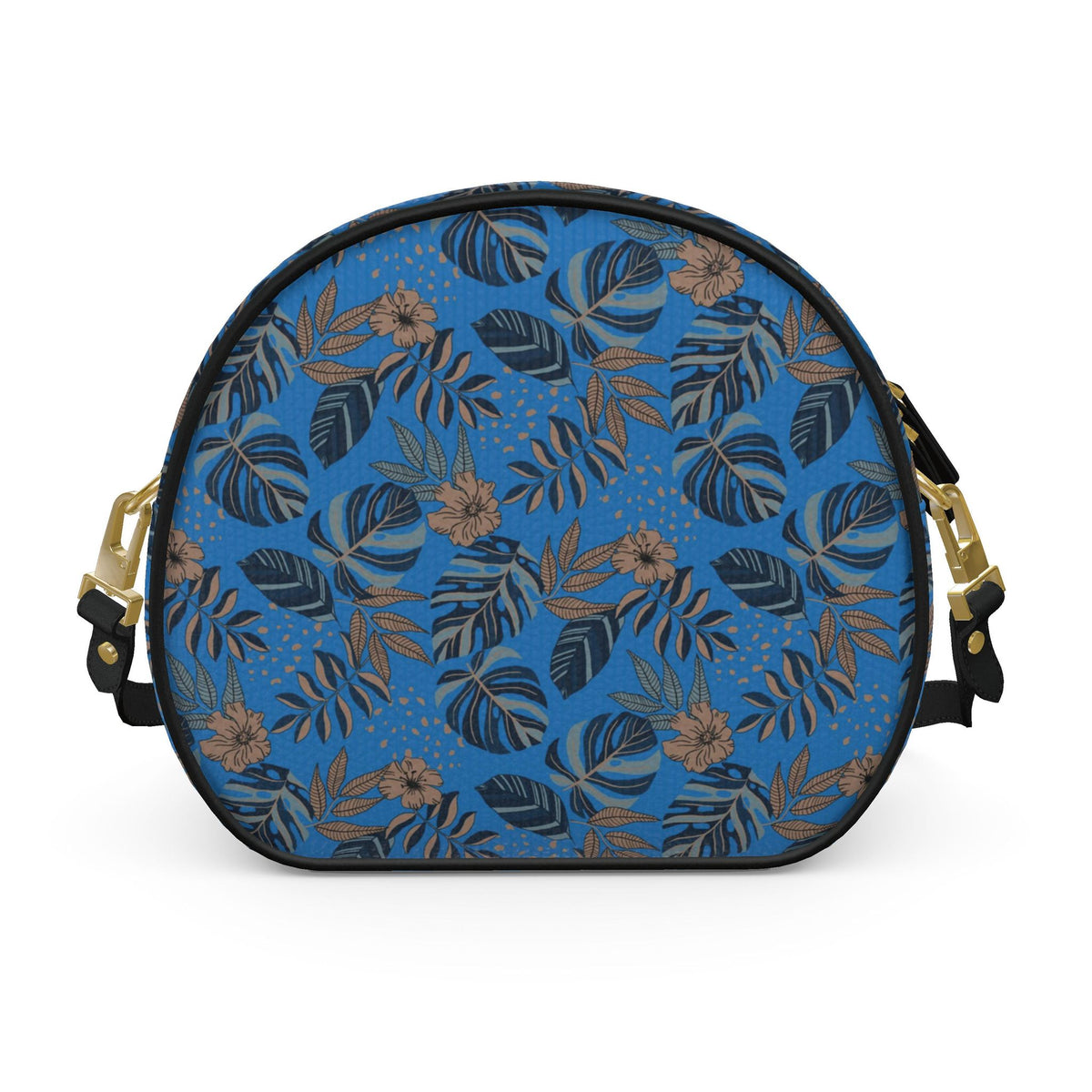 Gumdrop Nappa Leather Bag — Midnight Monstera Azure Blue