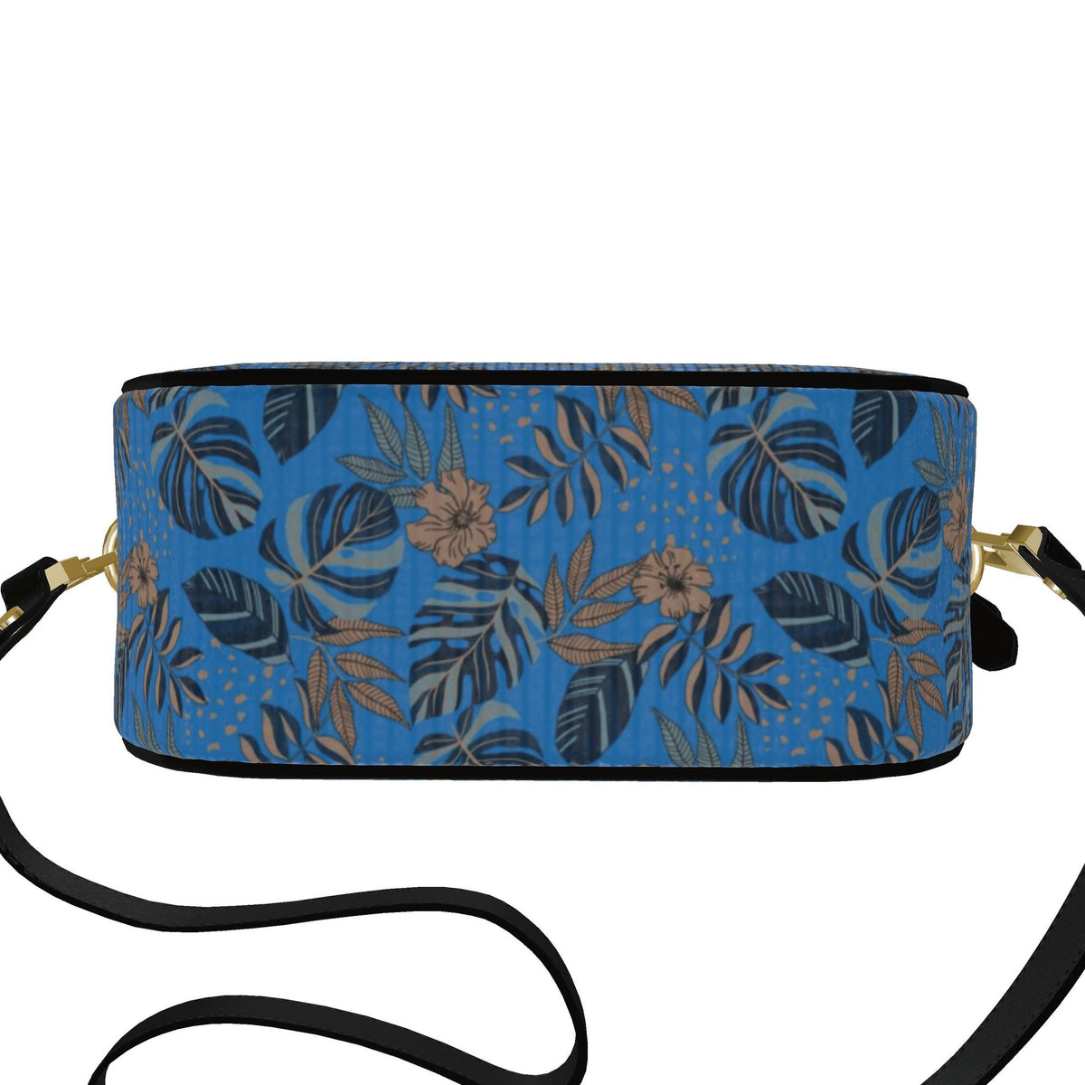 Gumdrop Nappa Leather Bag — Midnight Monstera Azure Blue