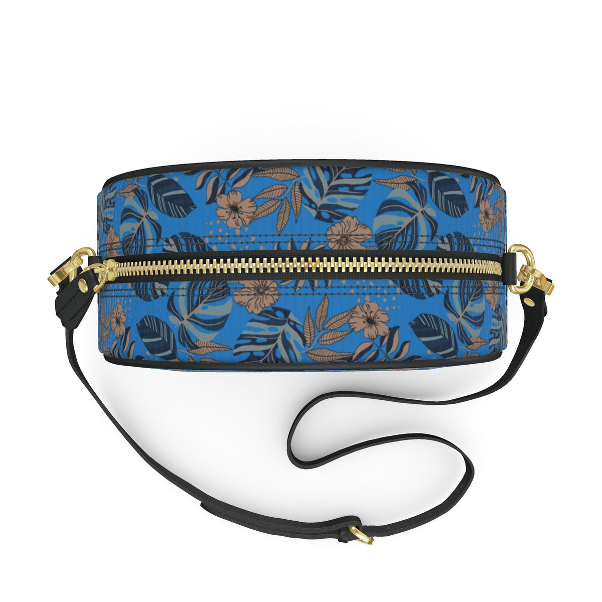 Gumdrop Nappa Leather Bag — Midnight Monstera Azure Blue