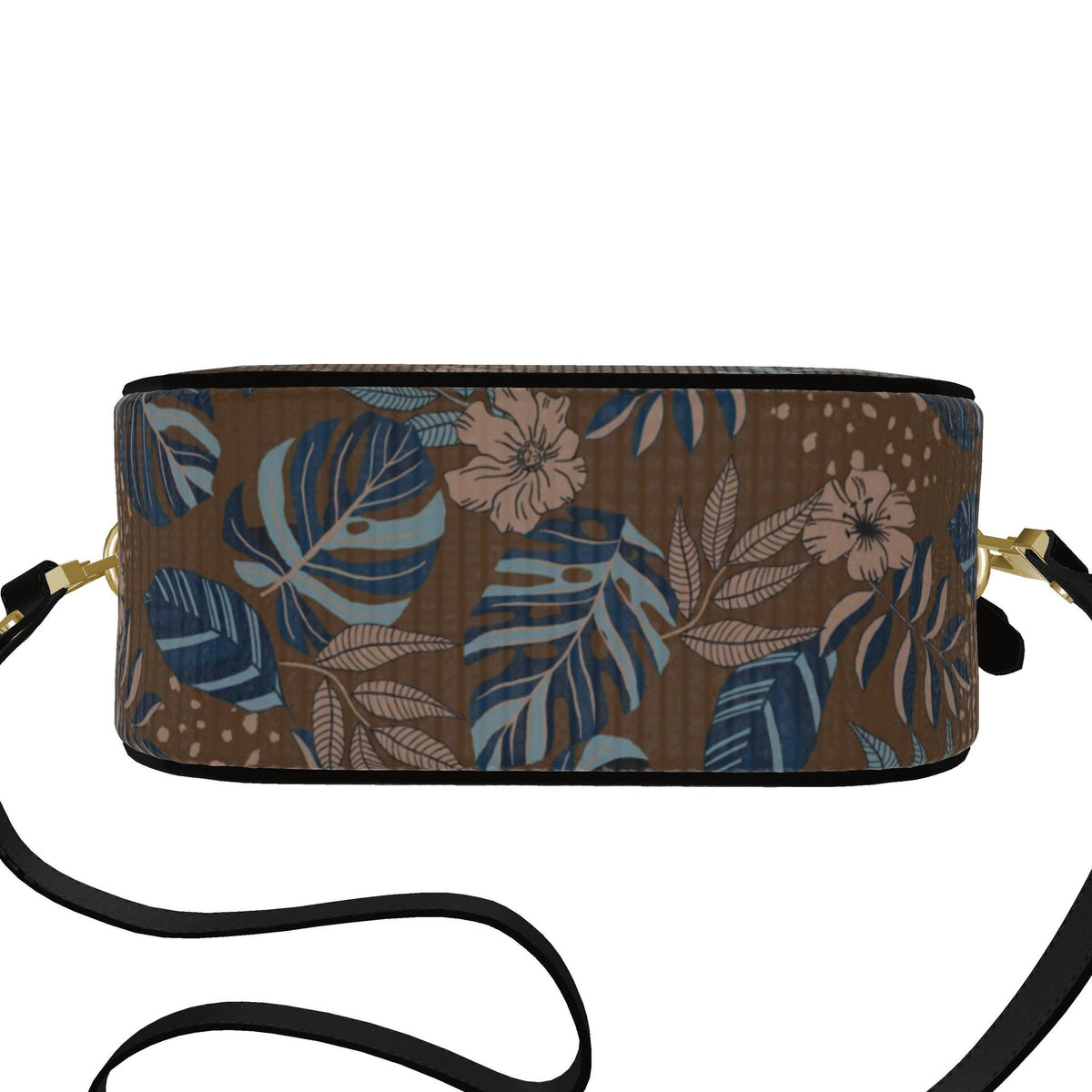 Gumdrop Nappa Leather Bag — Midnight Monstera Roasted Teak