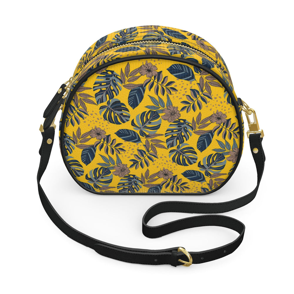 Gumdrop Nappa Leather Bag — Midnight Monstera Honey Gold