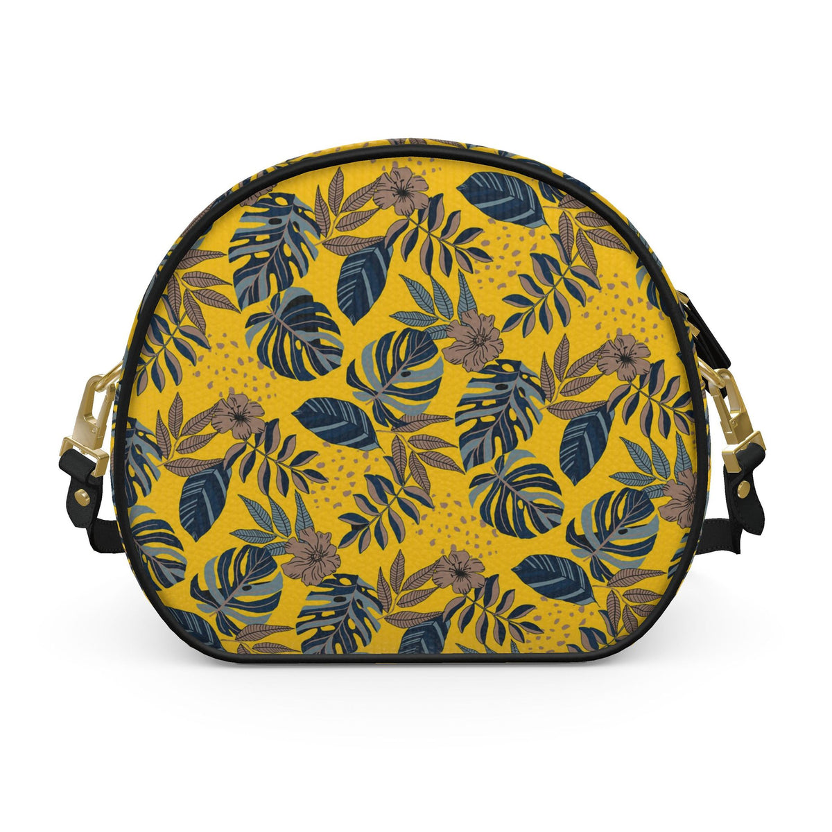 Gumdrop Nappa Leather Bag — Midnight Monstera Honey Gold