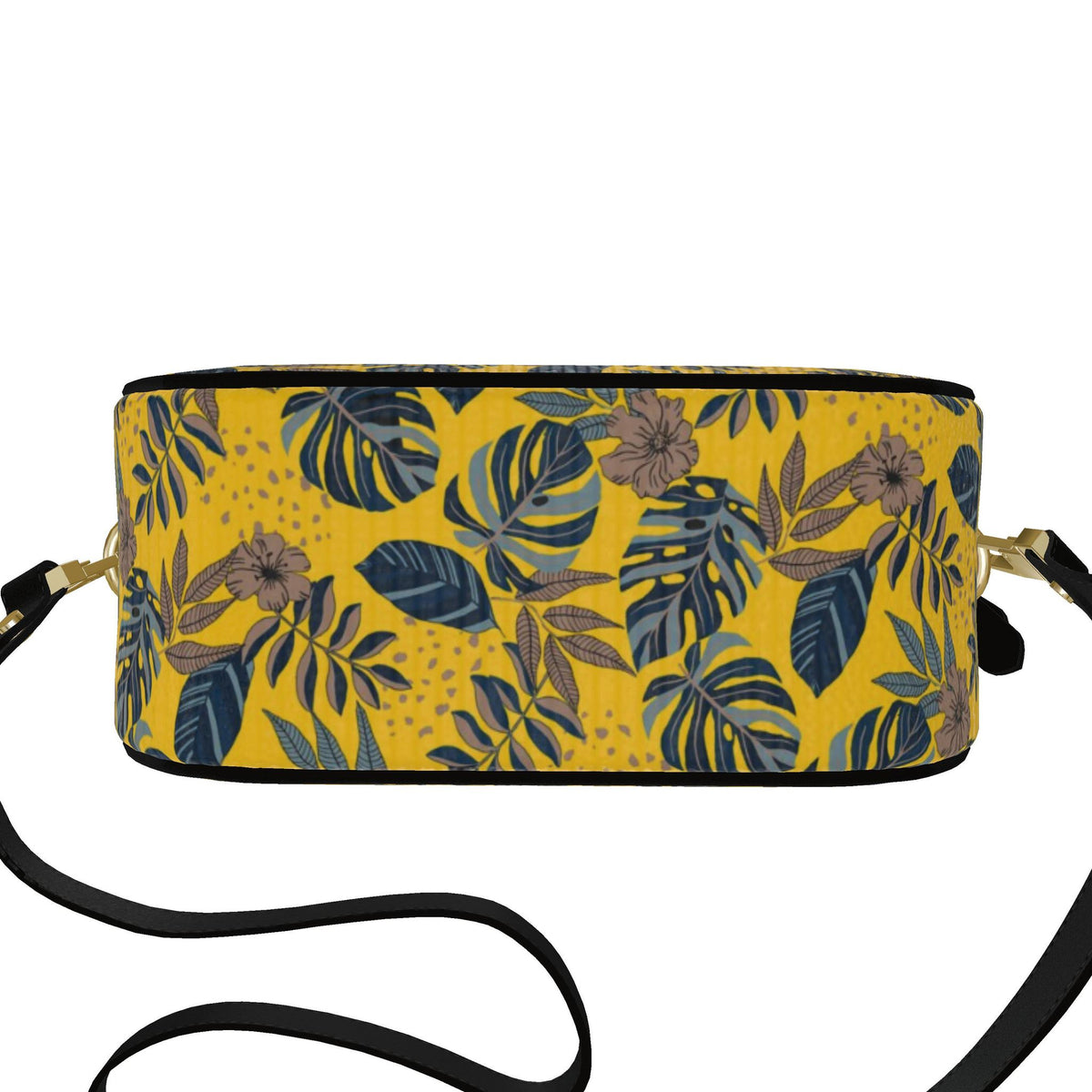Gumdrop Nappa Leather Bag — Midnight Monstera Honey Gold