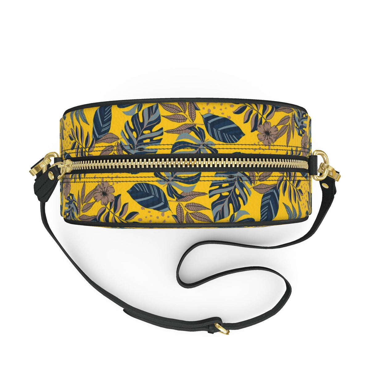 Gumdrop Nappa Leather Bag — Midnight Monstera Honey Gold