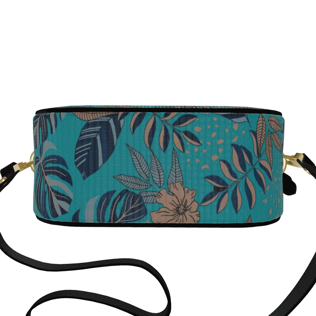 Gumdrop Nappa Leather Bag — Midnight Monstera Cyan Noir