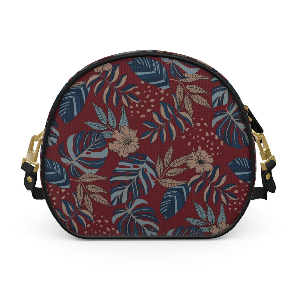 Gumdrop Nappa Leather Boat — Midnight Monstera Ruby Red