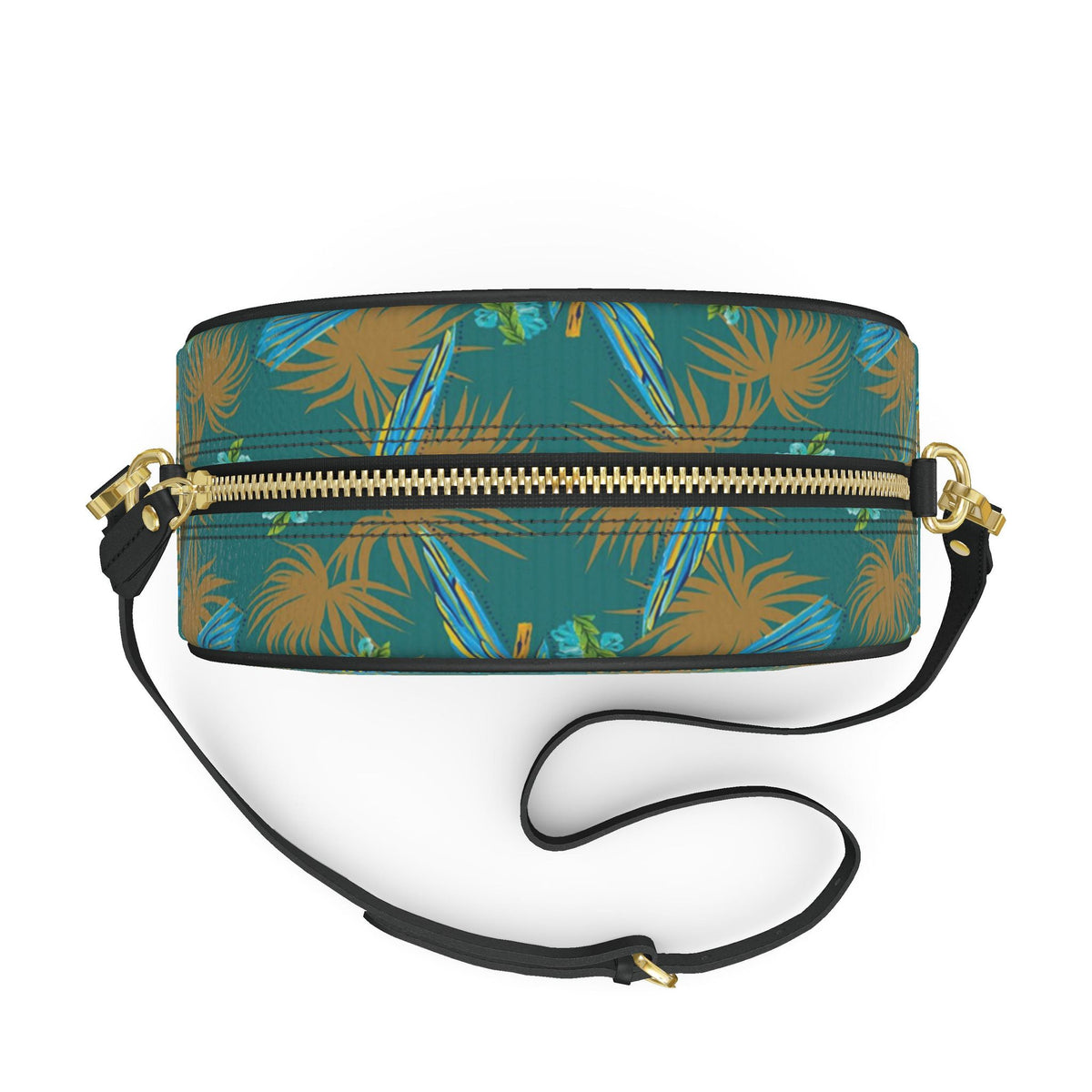 Gumdrop Nappa Leather Bag — Tropical Macaw Palm Teal