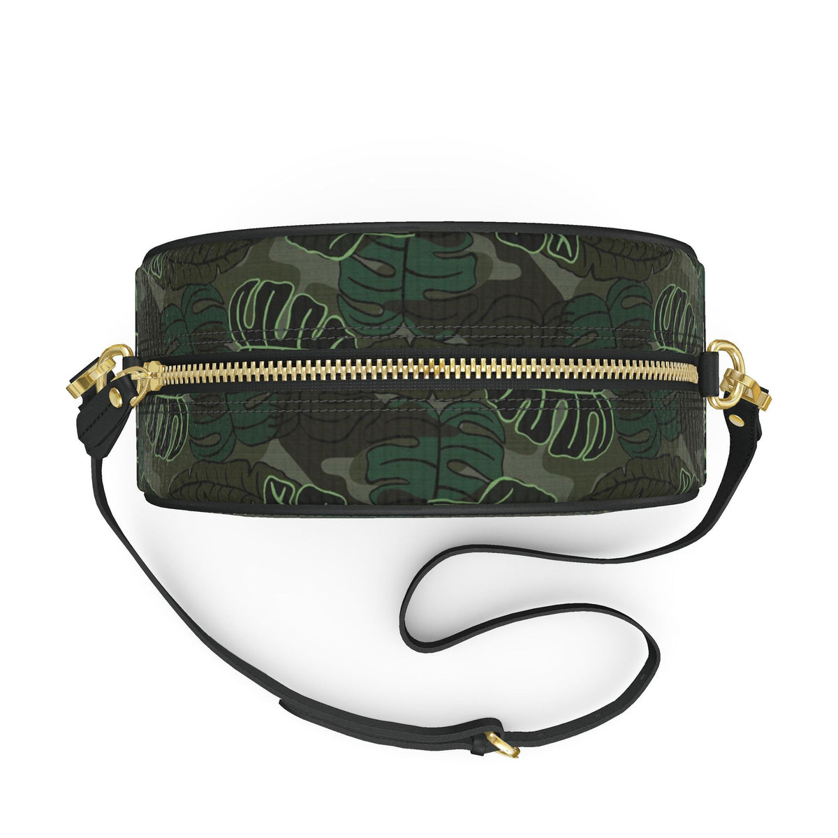 Gumdrop Nappa Leather Bag — Camo Leaves Sage Noir