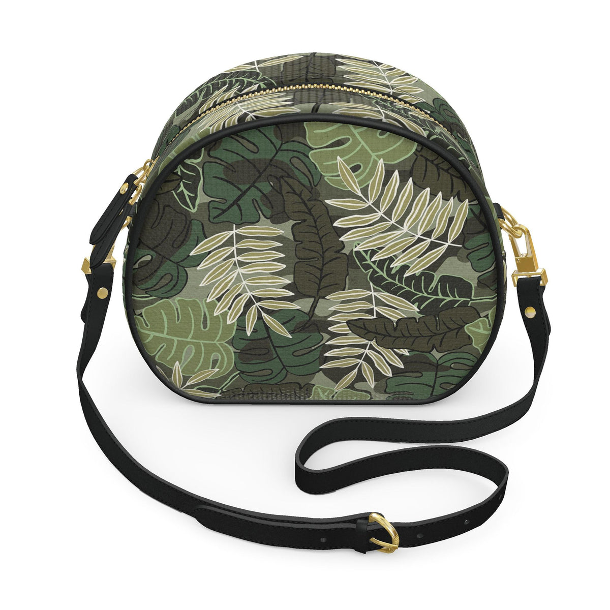 Gumdrop Nappa Leather Bag —  Camo Leaves