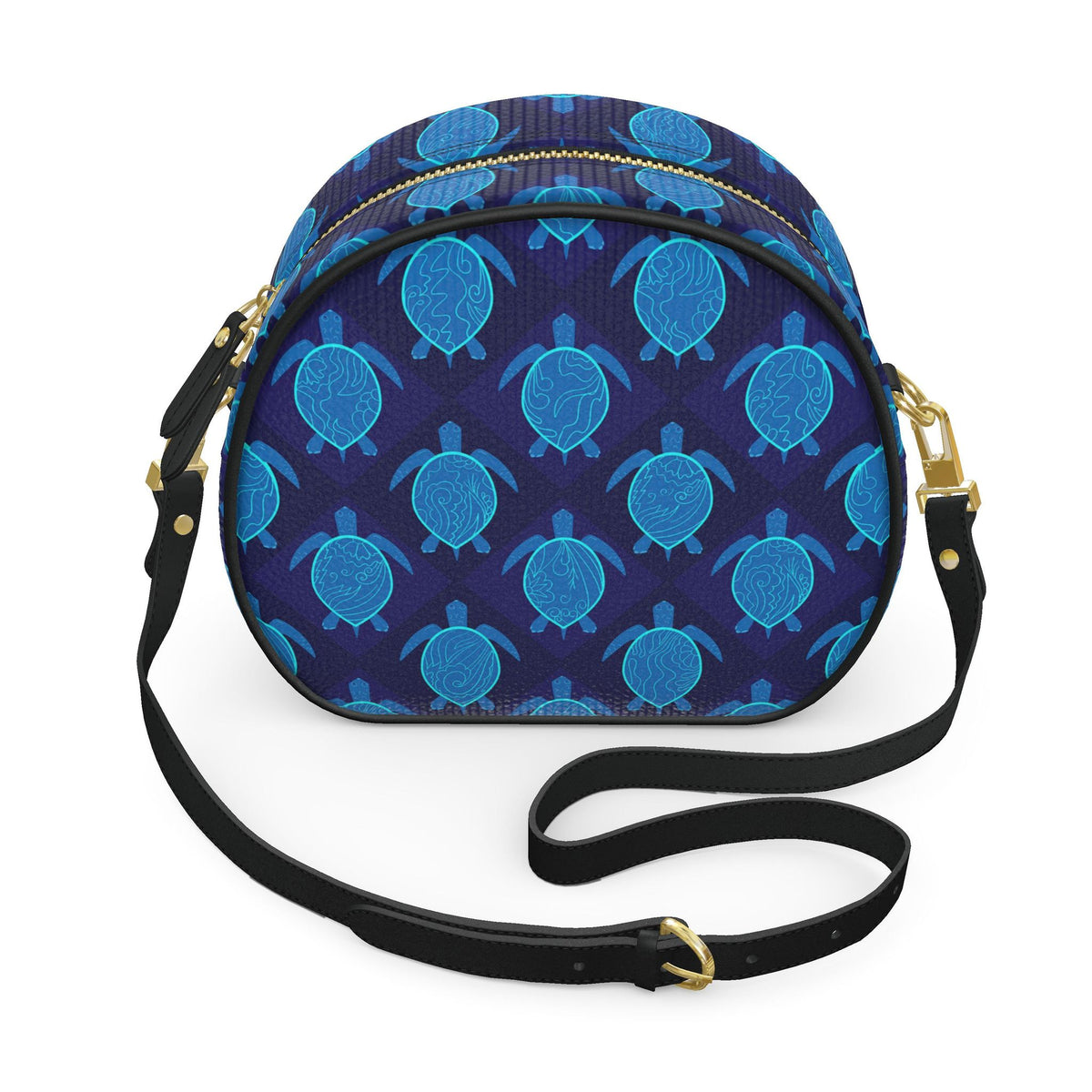 Gumdrop Nappa Leather Bag — Topo Turtles Cobalt Tide
