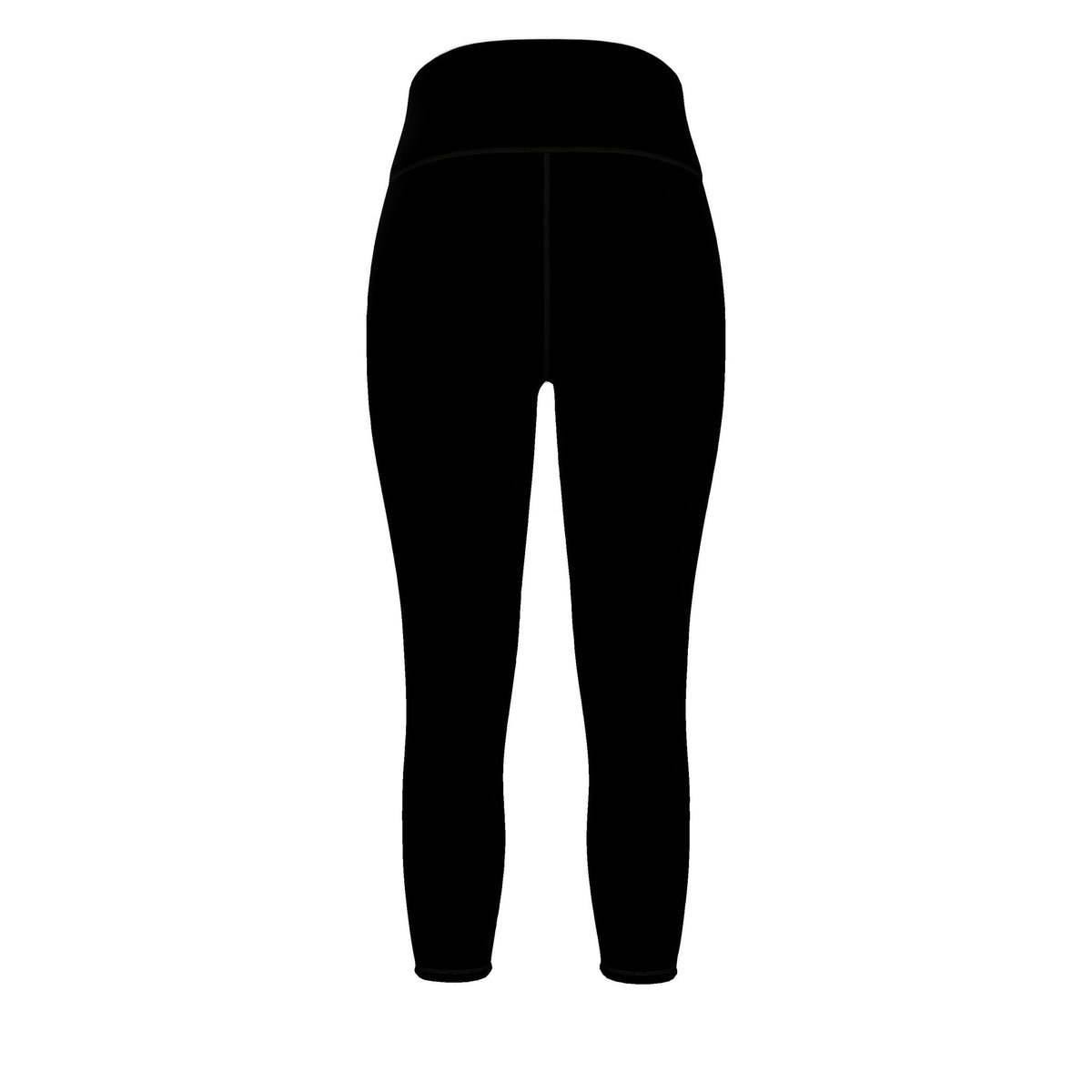 Women's High-Waist Full-Length Performance Leggings — Midnight Monstera Solid