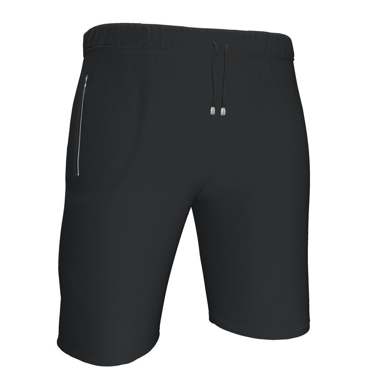 Men's Knee-High Gym Shorts — Midnight Monstera Solid