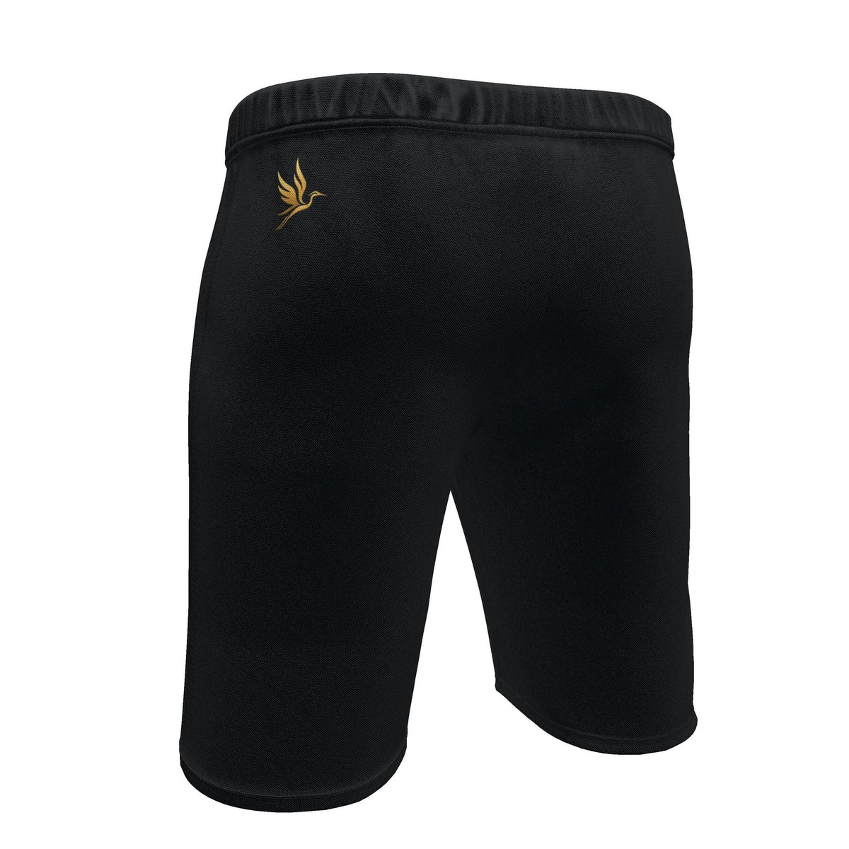 Men's Knee-High Gym Shorts — Midnight Monstera Solid