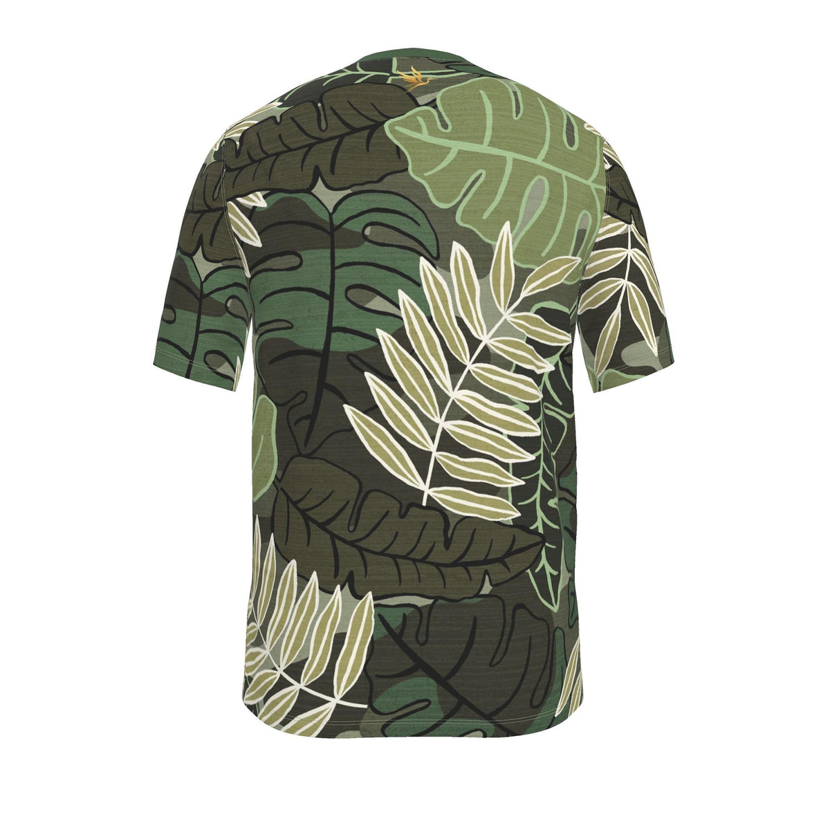 Men's Athletic Crew Neck T-Shirt — Camo Leaves
