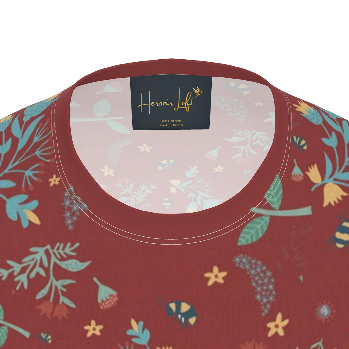 Men's Athletic Crew Neck T-Shirt — Bee Garden Rustic Bloom