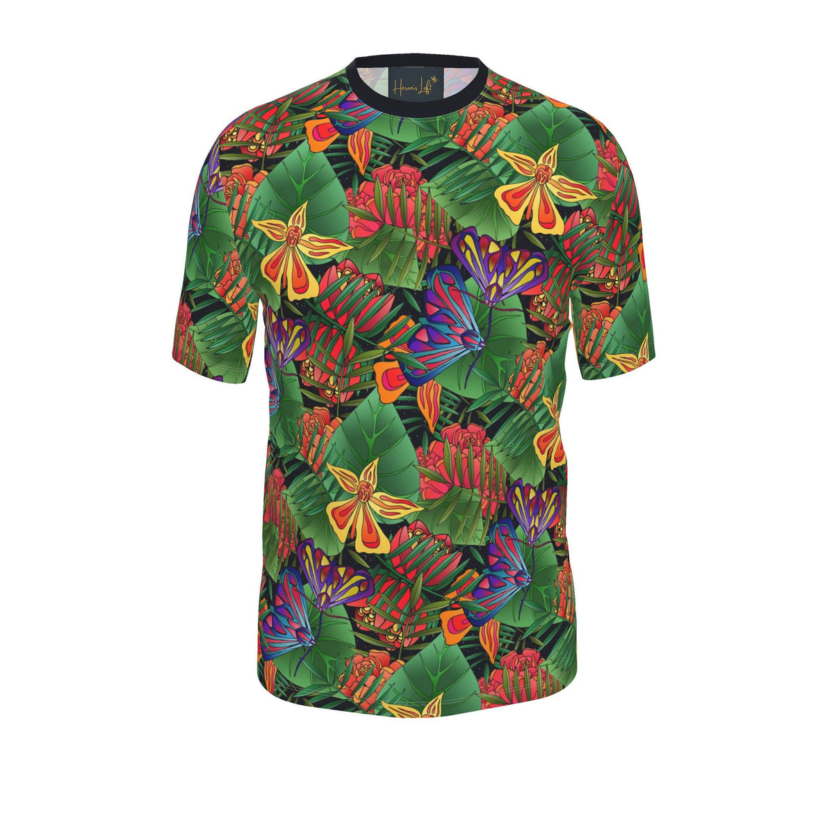 Men's Athletic Crew Neck T-Shirt — Jungle Flower