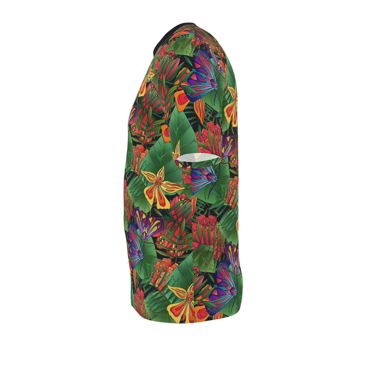 Men's Athletic Crew Neck T-Shirt — Jungle Flower