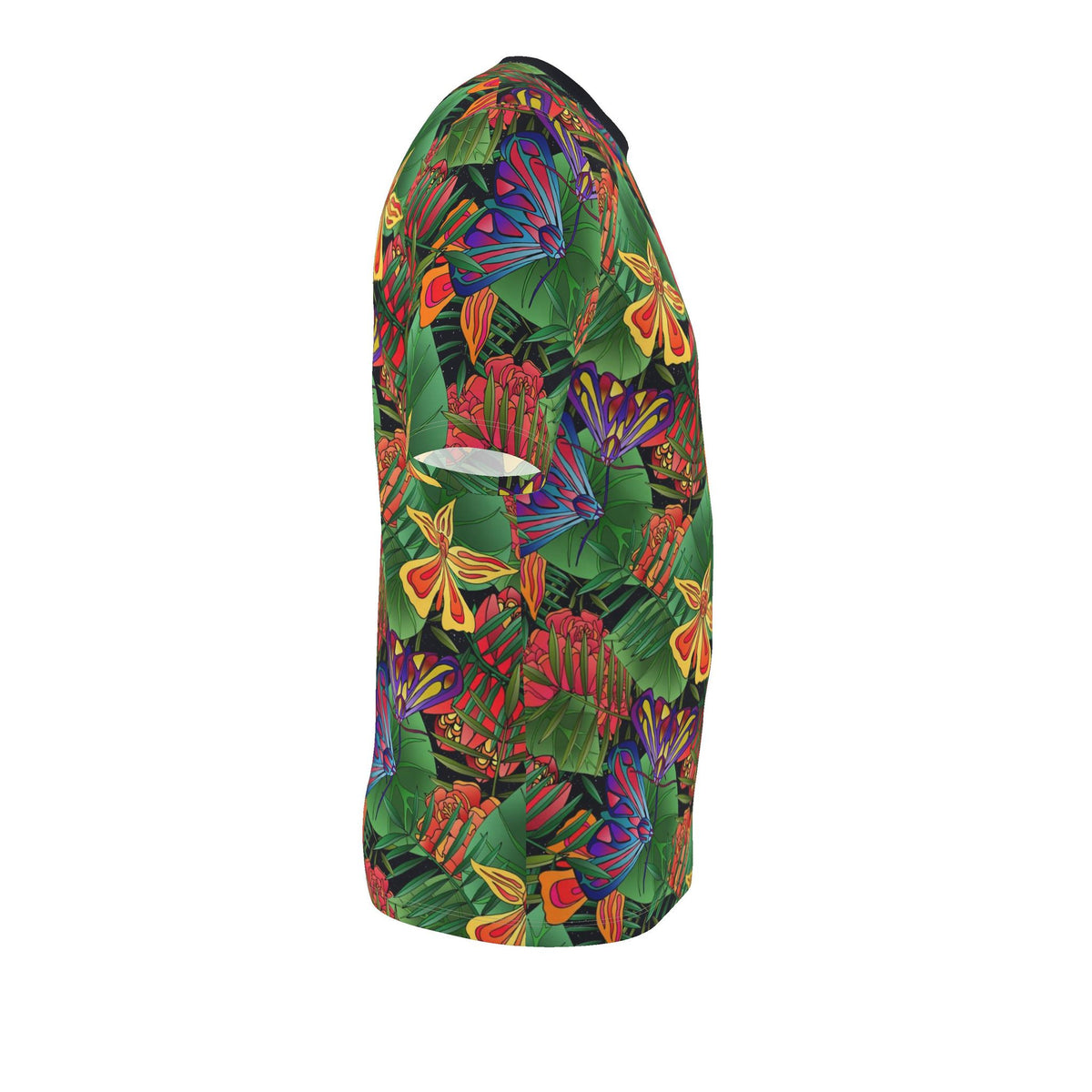 Men's Athletic Crew Neck T-Shirt — Jungle Flower