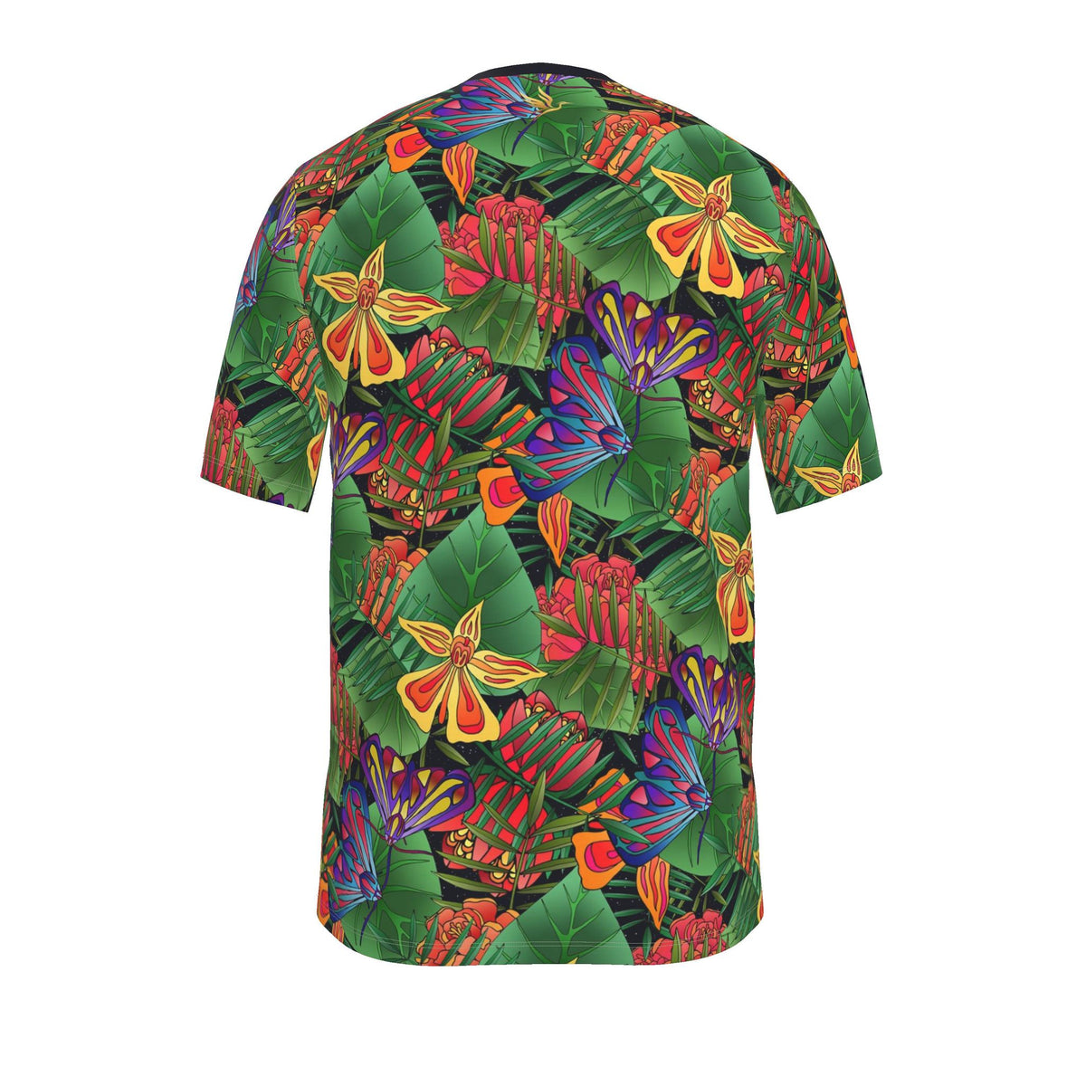 Men's Athletic Crew Neck T-Shirt — Jungle Flower