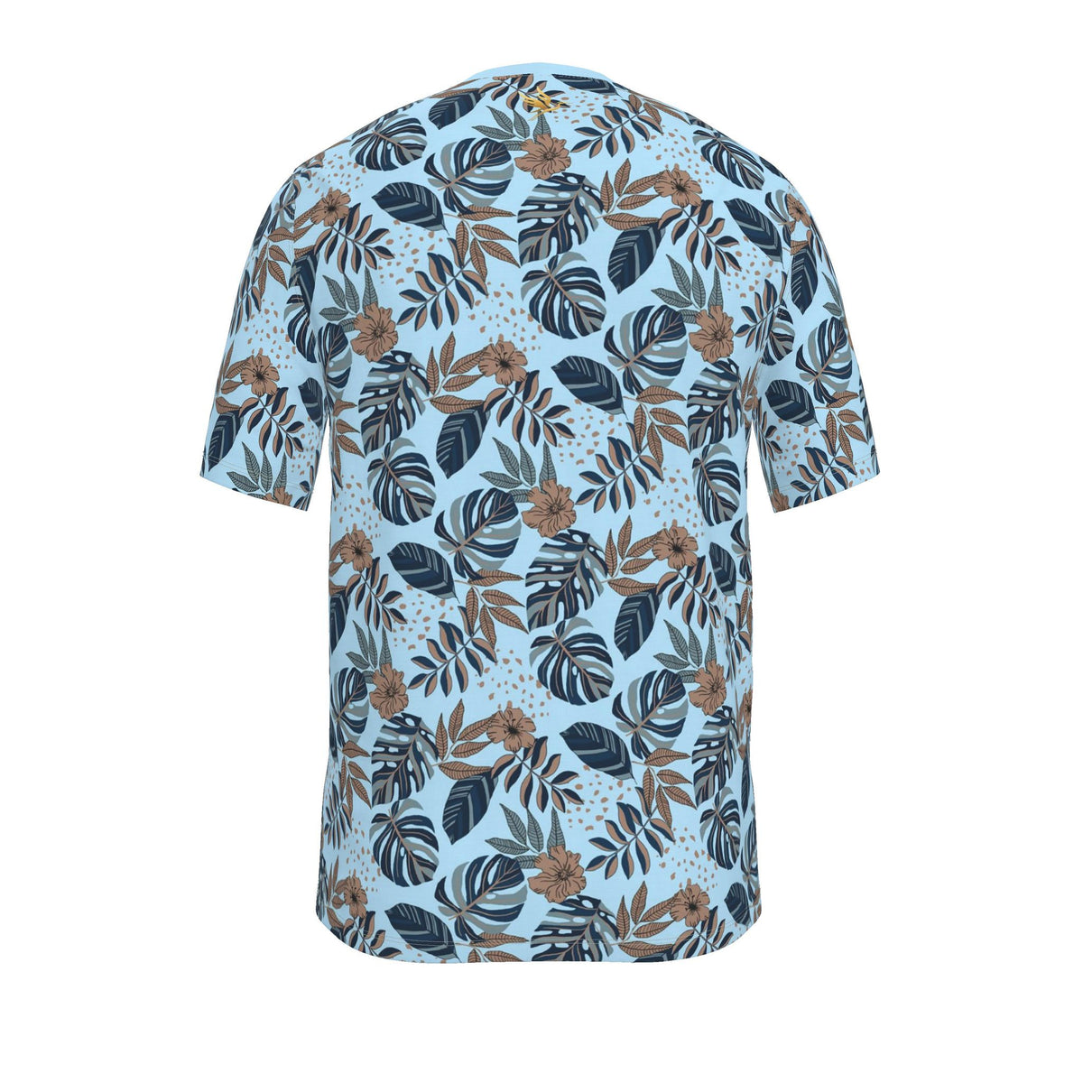 Men's Athletic Crew Neck T-Shirt — Midnight Monstera Bluehaven