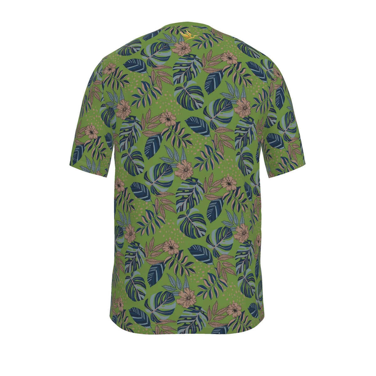 Men's Athletic Crew Neck T-Shirt — Midnight Monstera Olive Velour