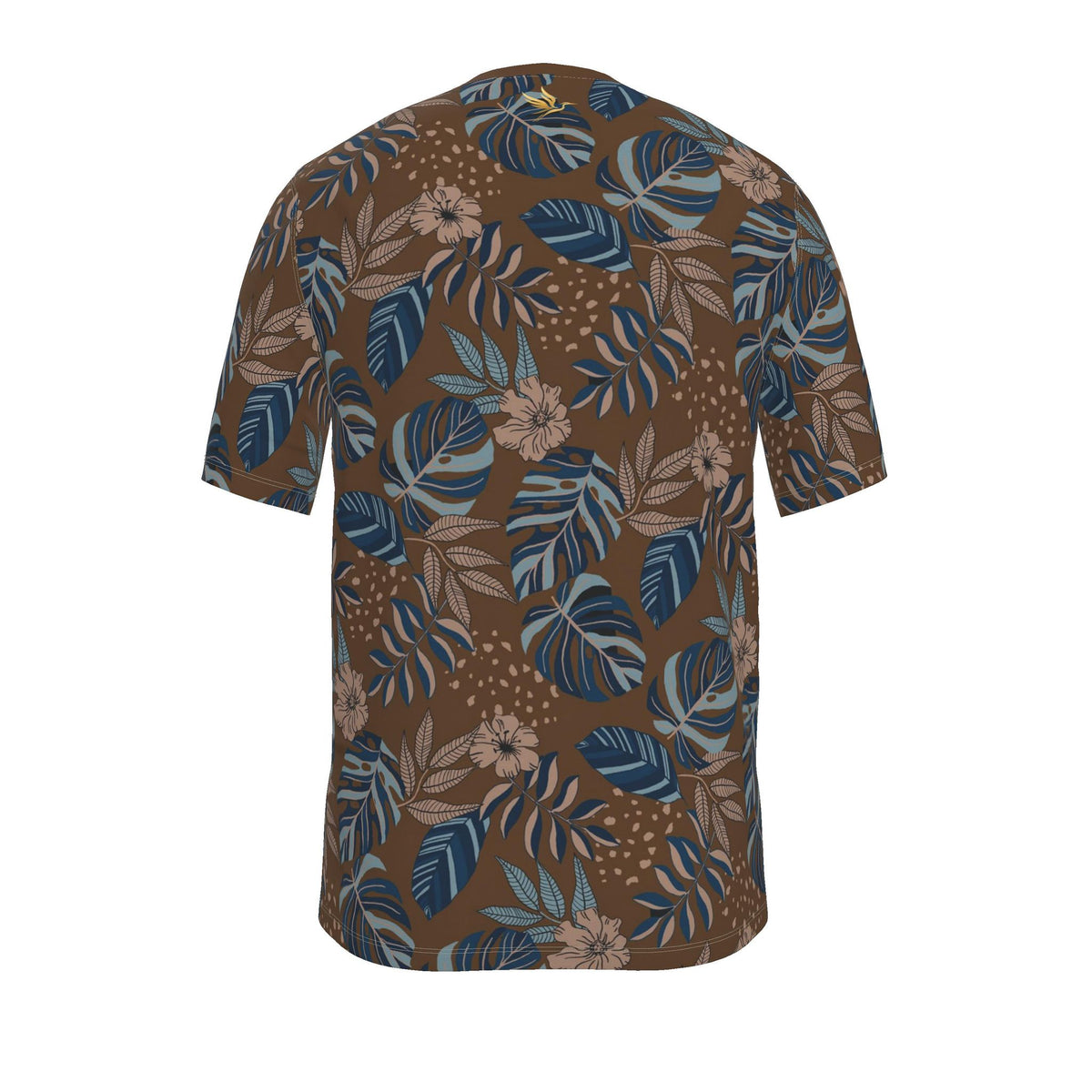 Men's Athletic Crew Neck T-Shirt — Midnight Monstera Roasted Teak