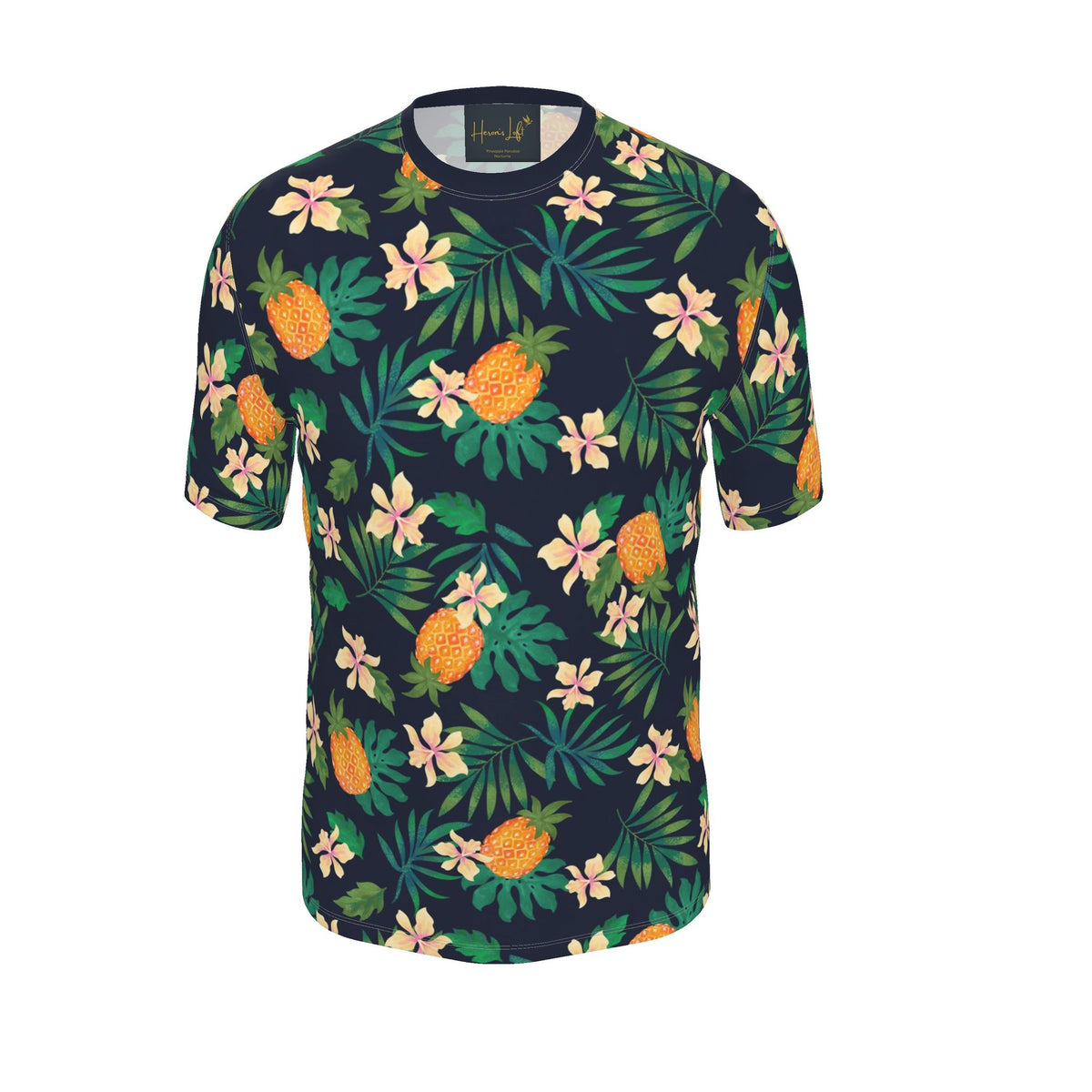 Men's Athletic Crew Neck T-Shirt — Pineapple Paradise Nocturne