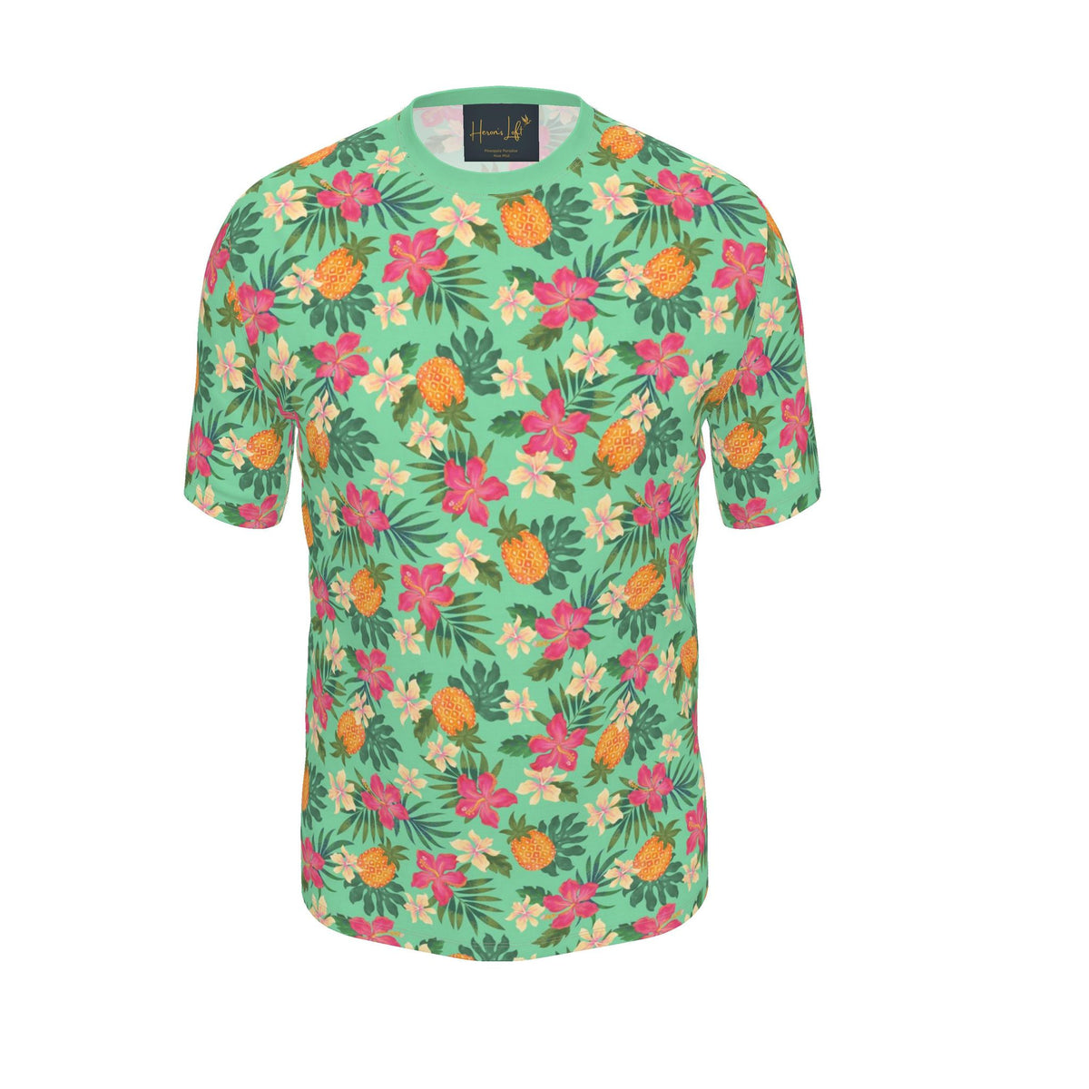 Men's Athletic Crew Neck T-Shirt — Pineapple Paradise Aloe Mist