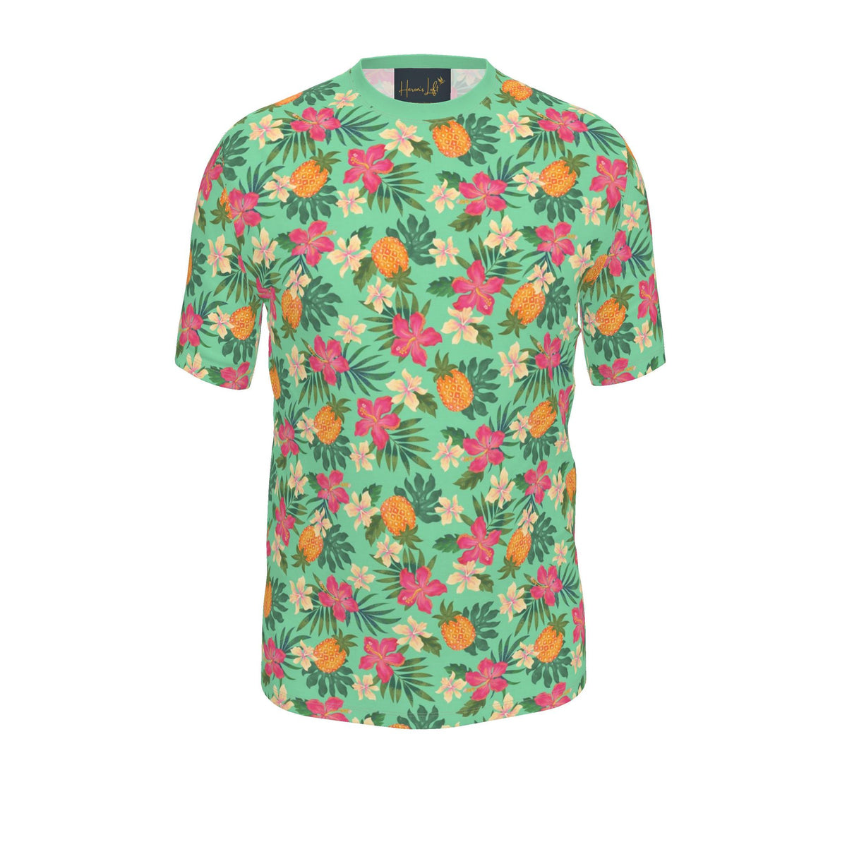Men's Athletic Crew Neck T-Shirt — Pineapple Paradise Aloe Mist