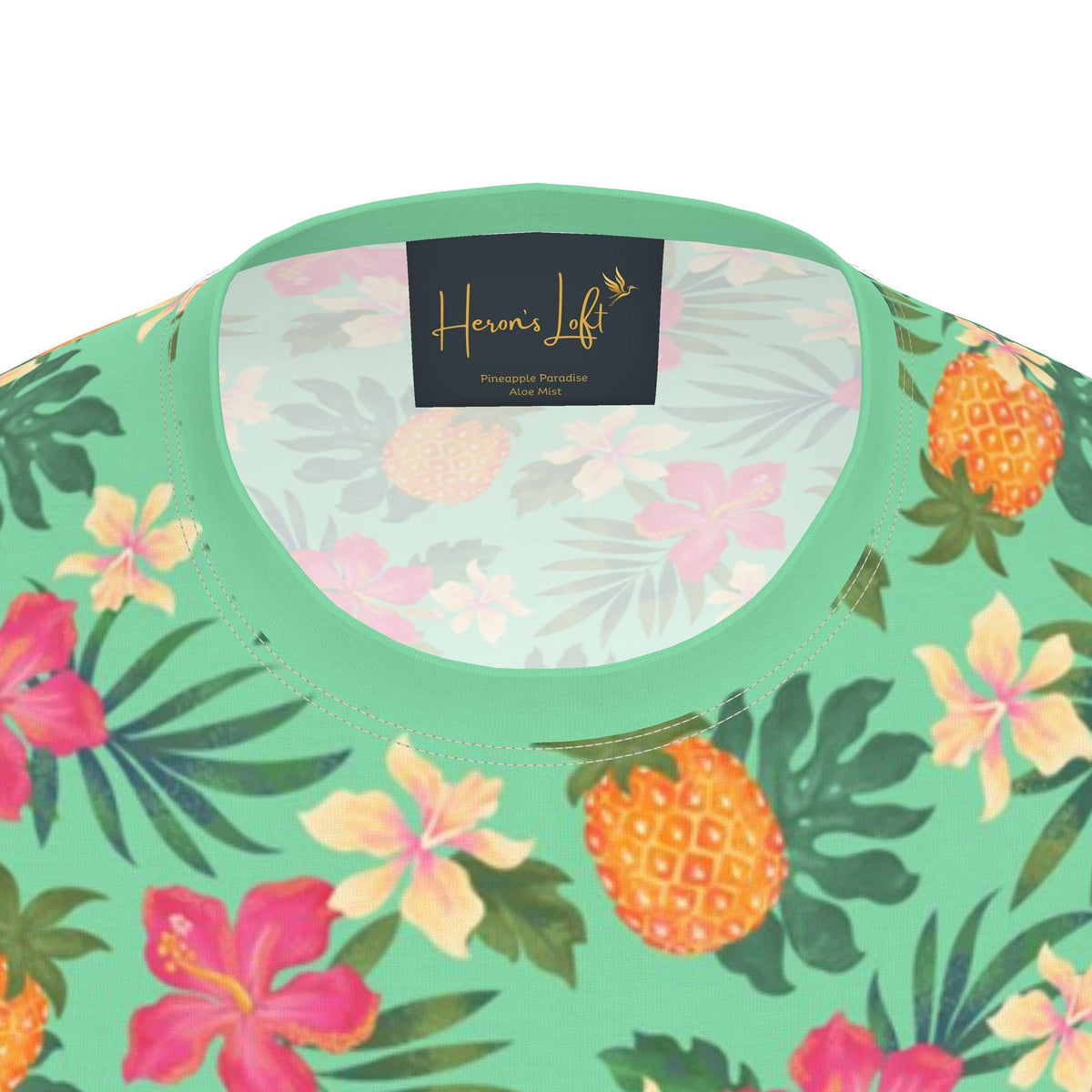 Men's Athletic Crew Neck T-Shirt — Pineapple Paradise Aloe Mist