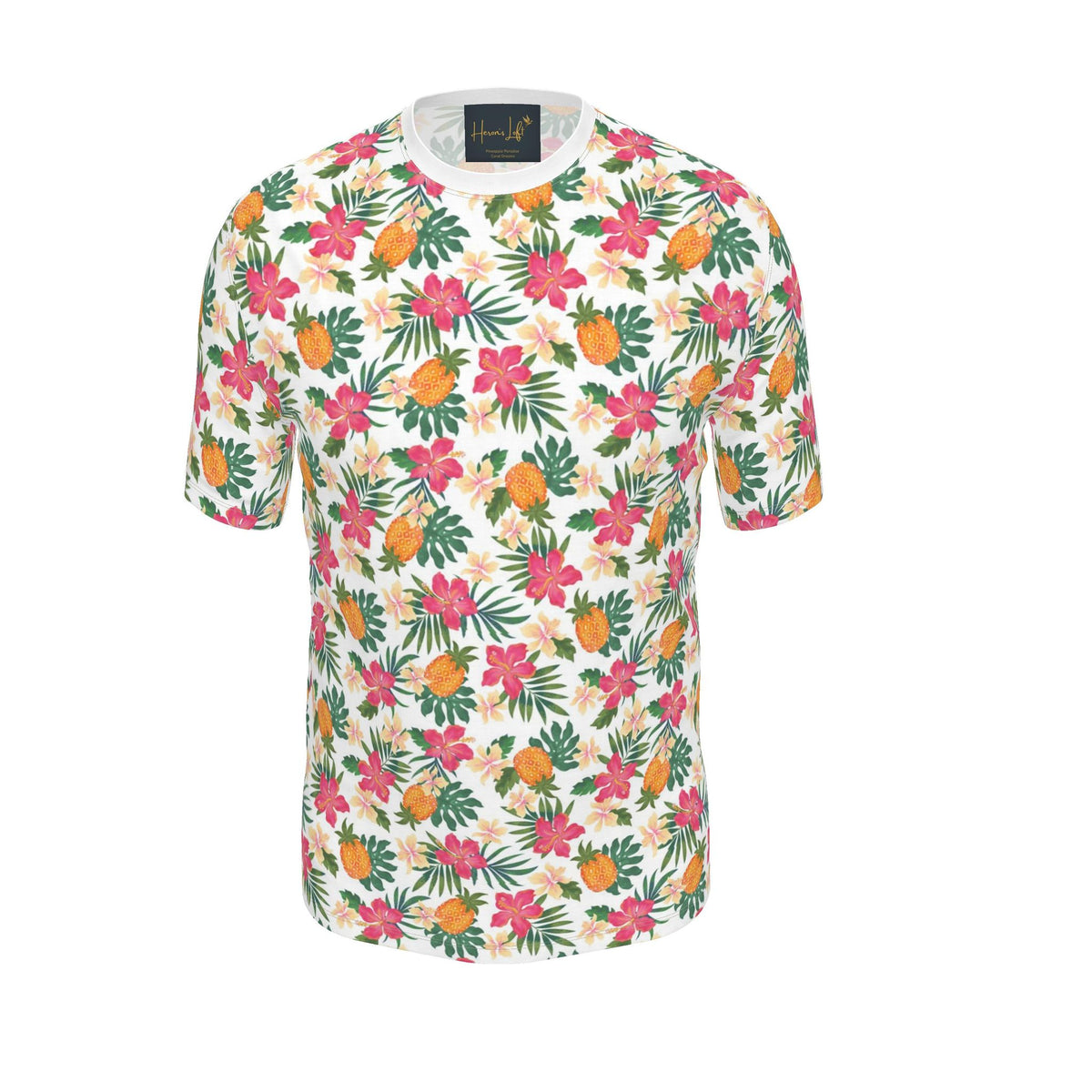 Men's Athletic Crew Neck T-Shirt — Pineapple Paradise Coral Dreams