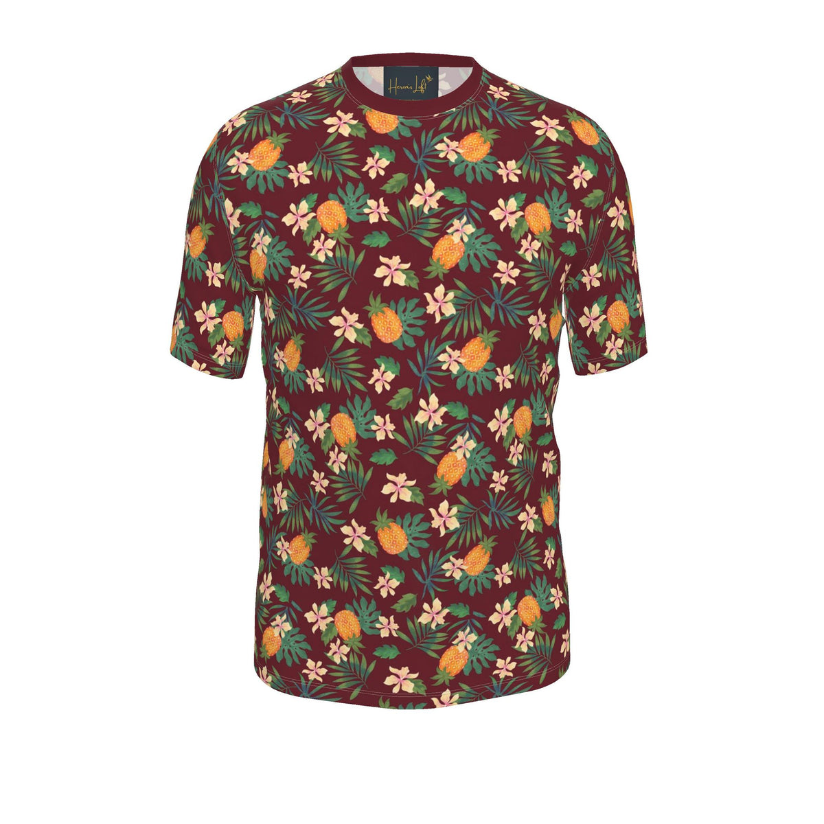 Men's Athletic Crew Neck T-Shirt — Pineapple Paradise Burgundy