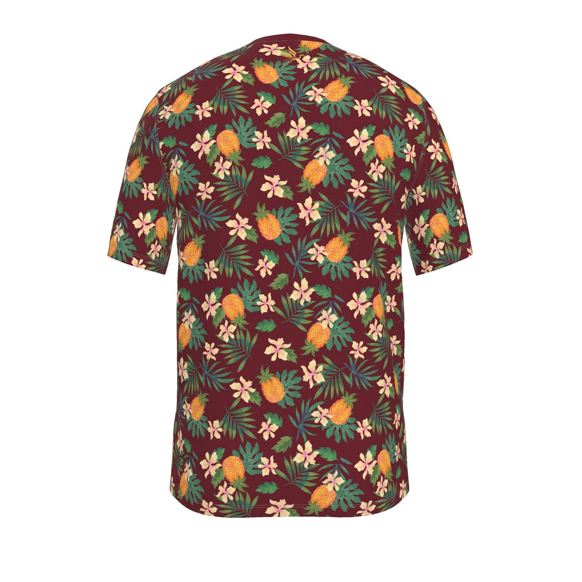 Men's Athletic Crew Neck T-Shirt — Pineapple Paradise Burgundy