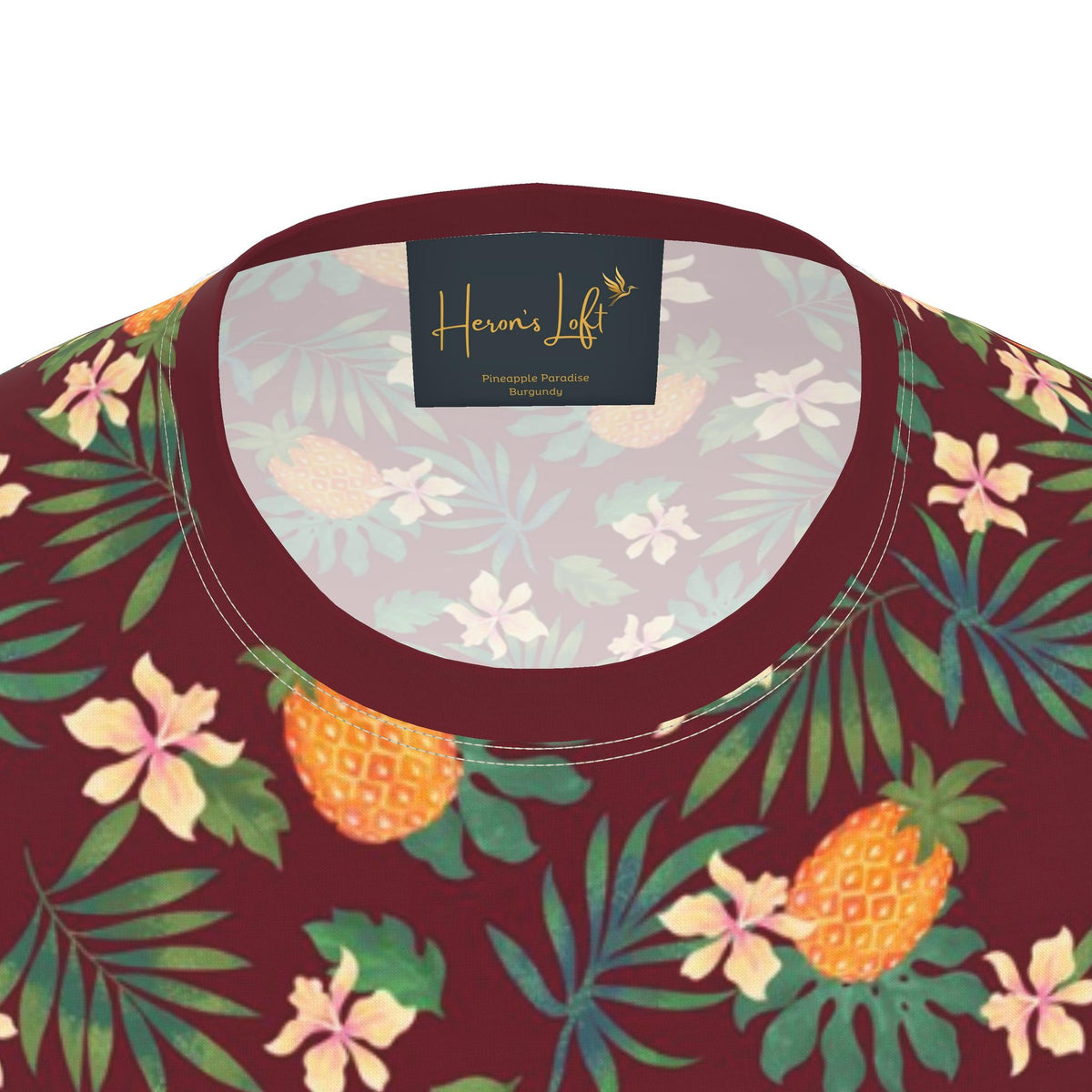 Men's Athletic Crew Neck T-Shirt — Pineapple Paradise Burgundy