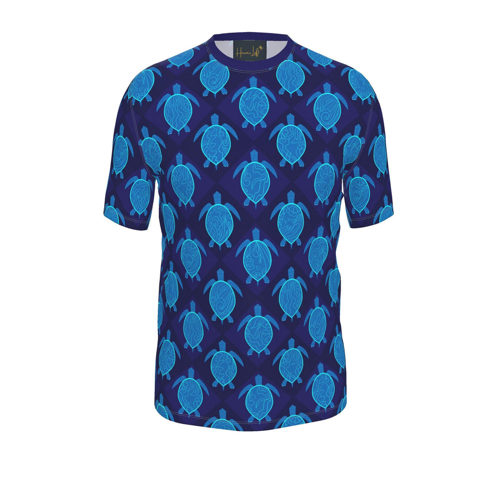 Men's Athletic Crew Neck T-Shirt — Topo Turtles Cobalt Tide