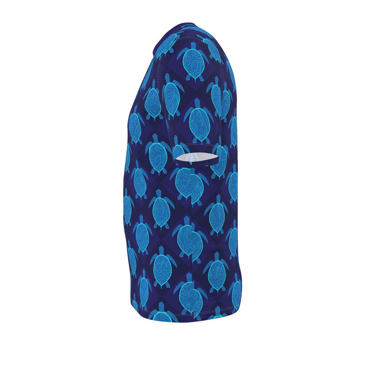 Men's Athletic Crew Neck T-Shirt — Topo Turtles Cobalt Tide