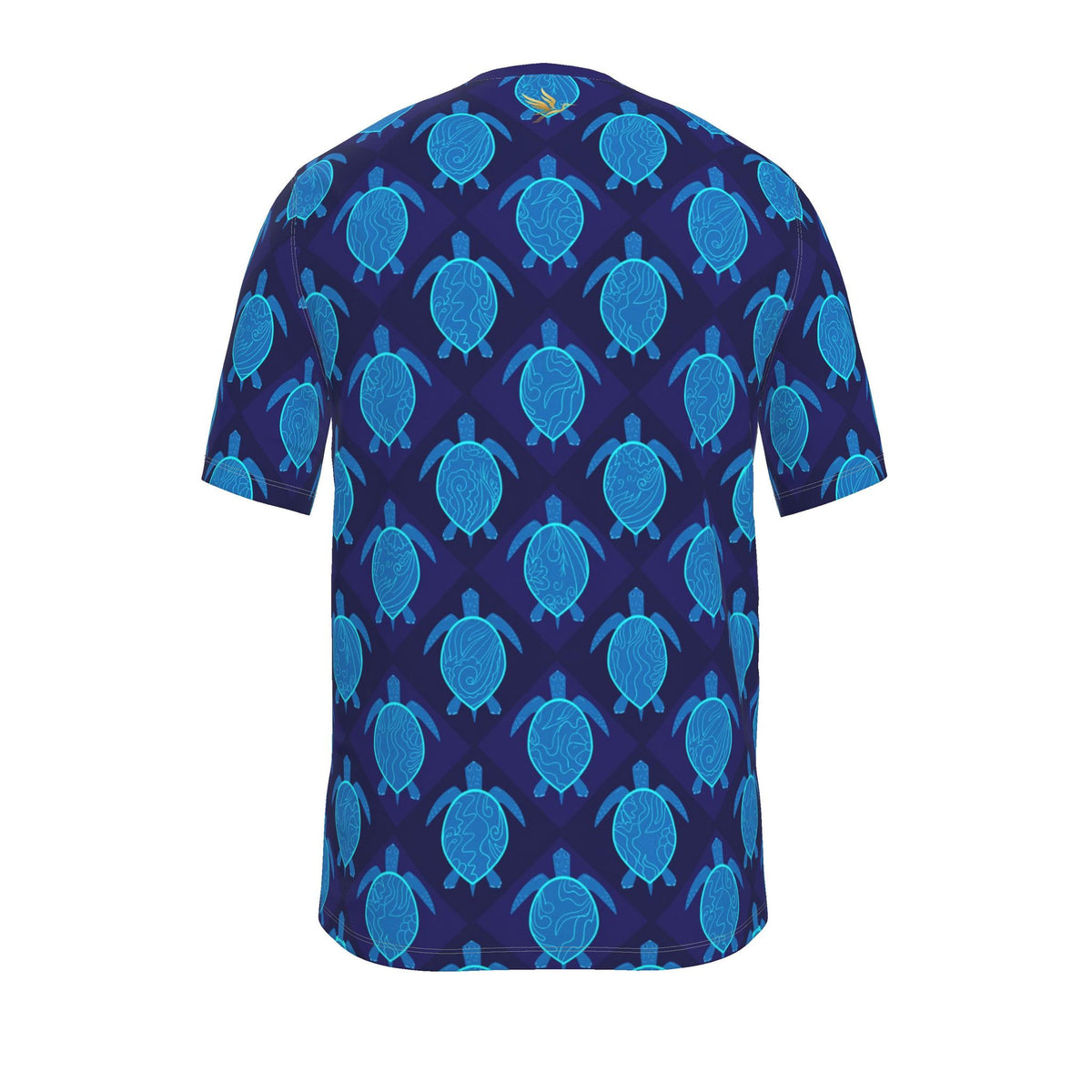 Men's Athletic Crew Neck T-Shirt — Topo Turtles Cobalt Tide