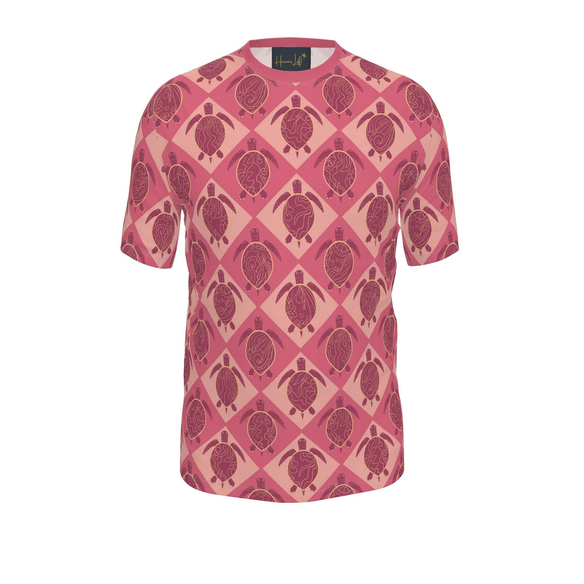 Men's Athletic Crew Neck T-Shirt — Topo Turtles Rosé Tide