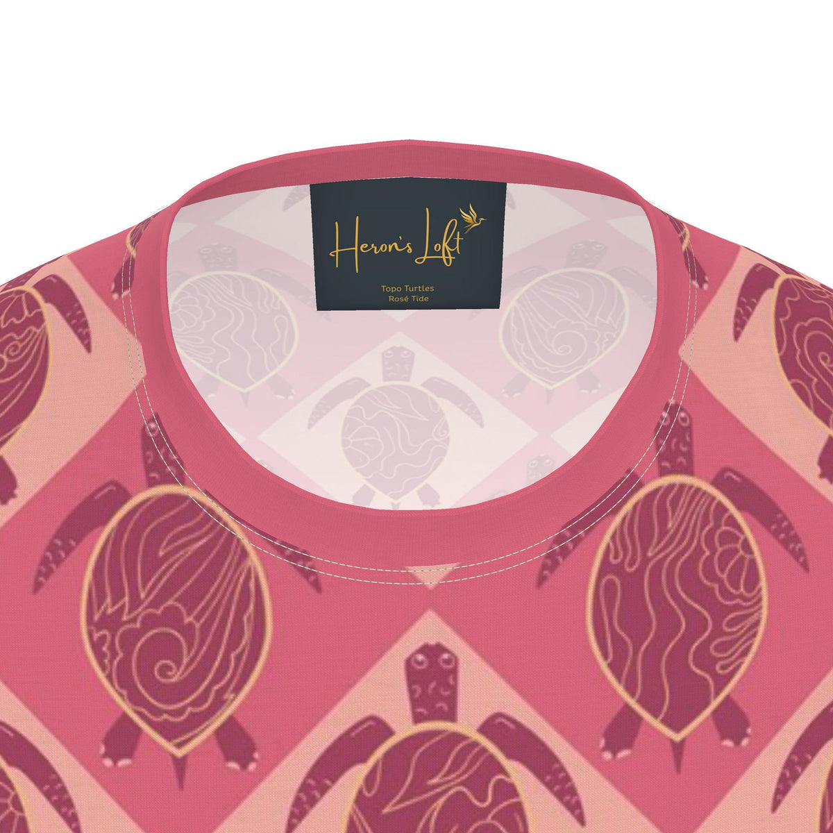 Men's Athletic Crew Neck T-Shirt — Topo Turtles Rosé Tide