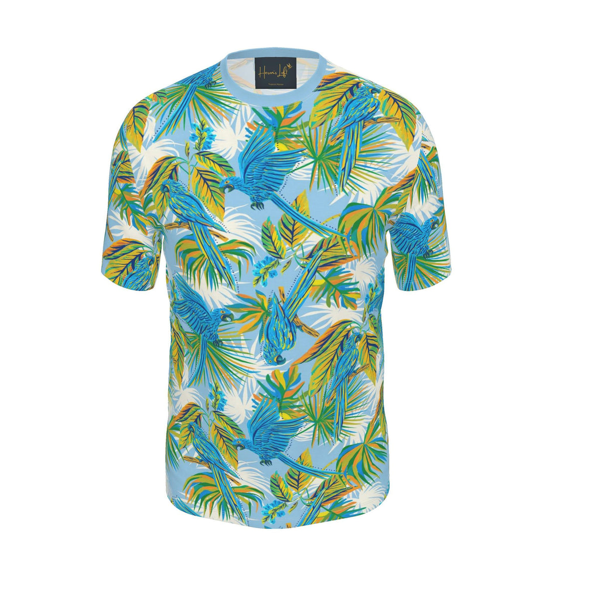 Men's Athletic Crew Neck T-Shirt — Tropical Macaw