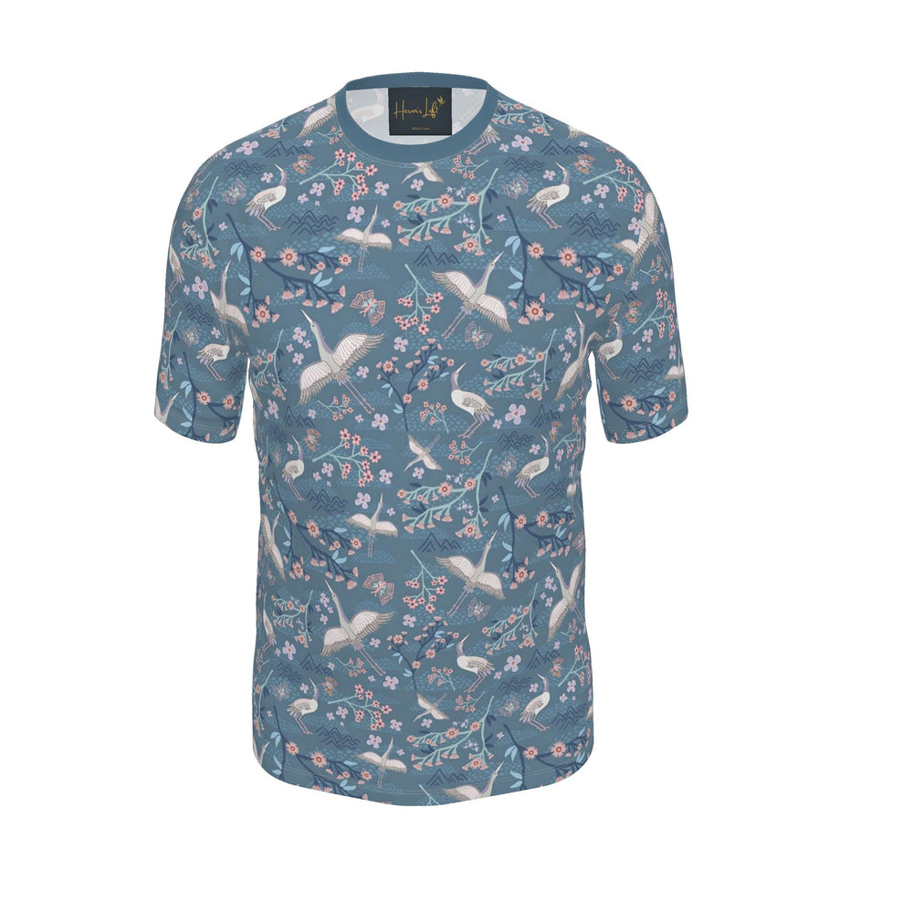 Men's Athletic Crew Neck T-Shirt — White Crane