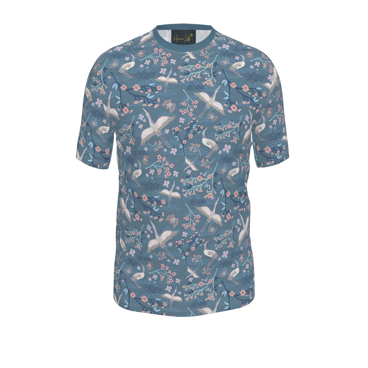 Men's Athletic Crew Neck T-Shirt — White Crane