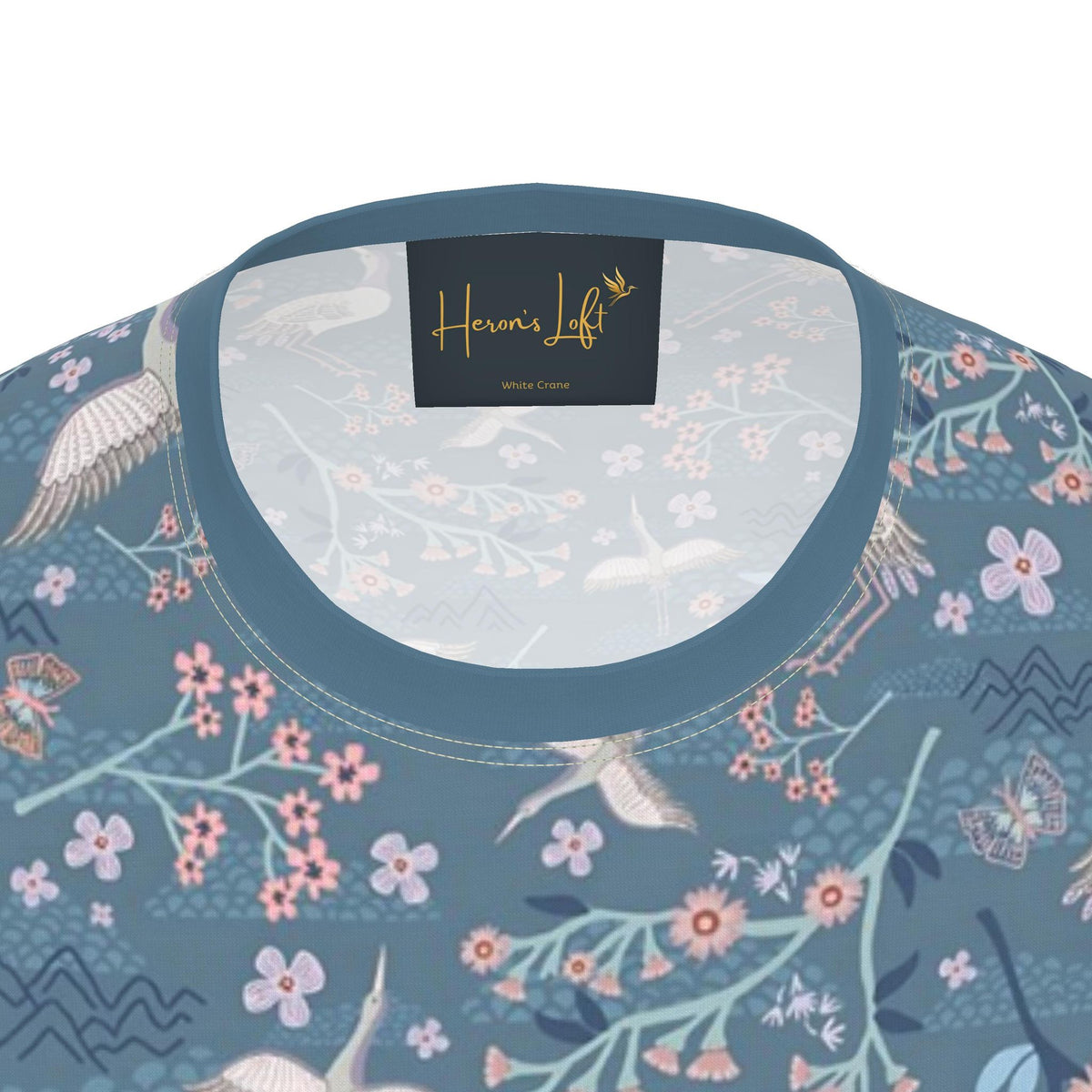 Men's Athletic Crew Neck T-Shirt — White Crane