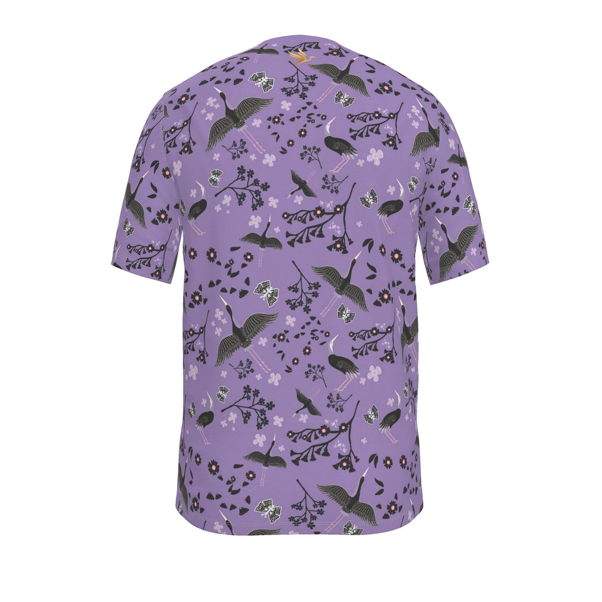 Men's Athletic Crew Neck T-Shirt — White Crane Amethyst