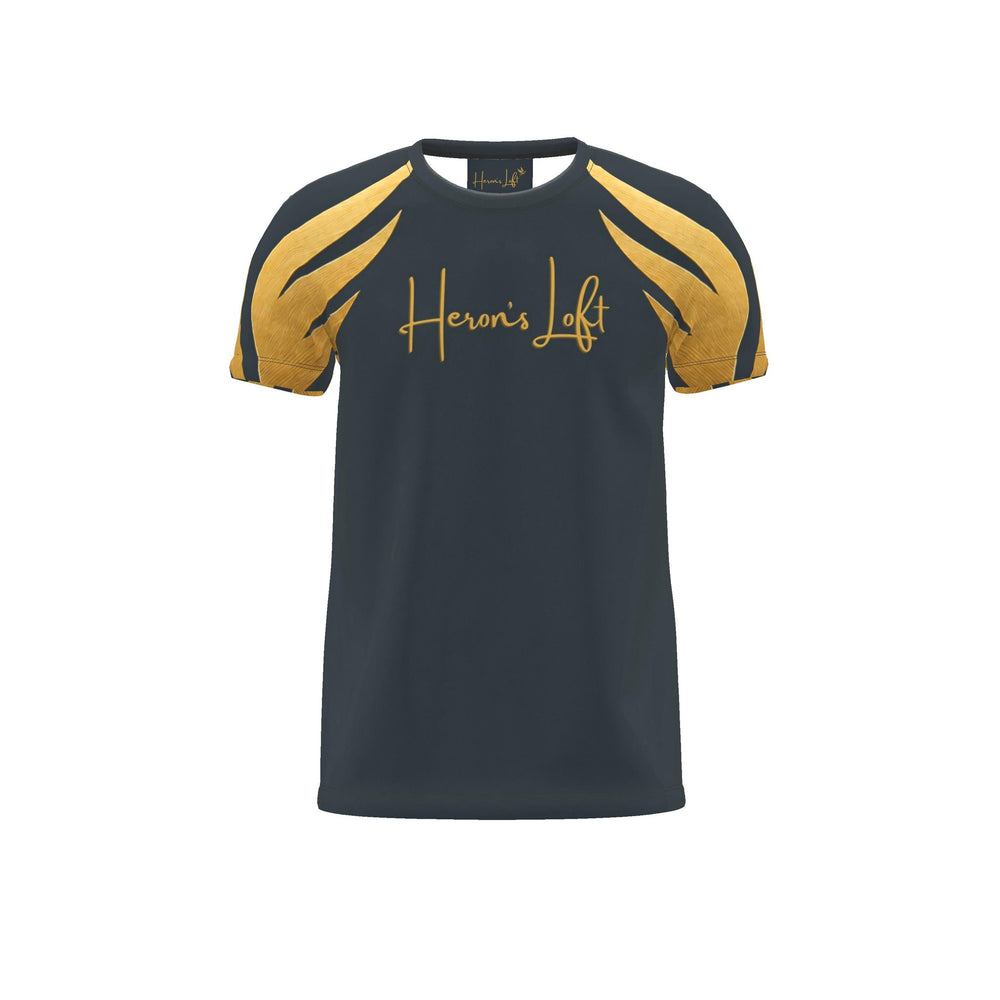 Women's Athletic Crew Neck T-Shirt — Signature Heron Charcoal Luxe