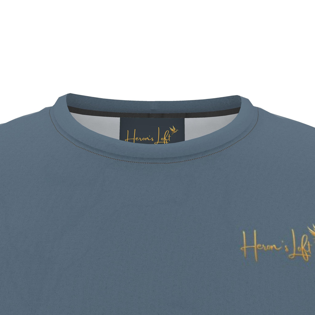 Women's Athletic Crew Neck T-Shirt — Signature Heron Blue Luxe