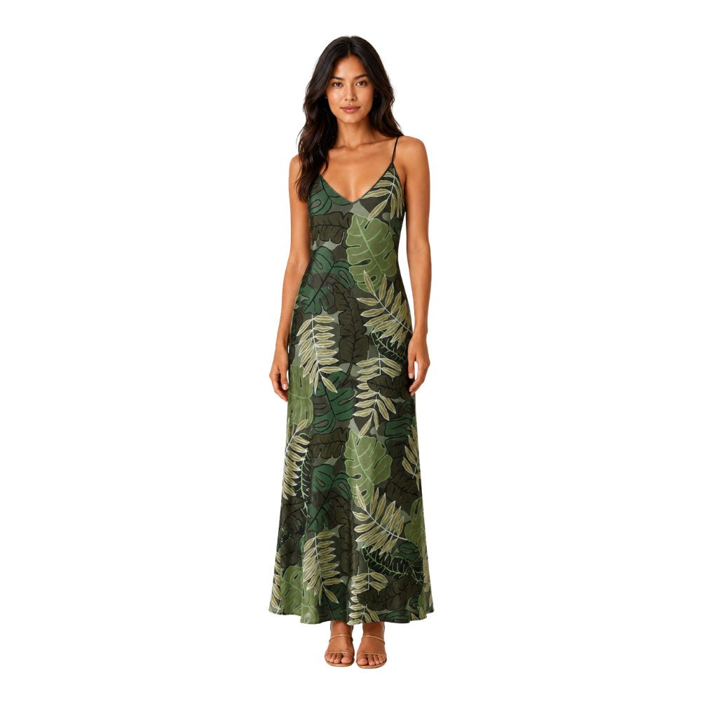 camo slip dress Wild Fable Women's Print Sleeveless V-Neck Midi Biggybargains Adjustable Straps ATM Camo Slip Dress