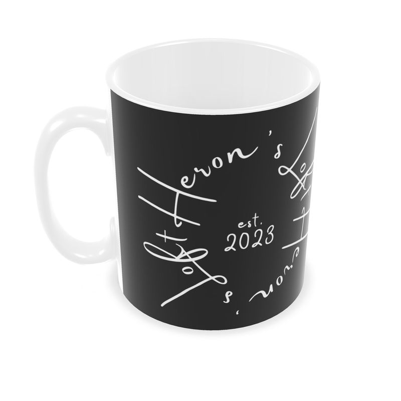 Coffee Mug - Heron's Loft est. 2023 - Heron's Loft Swag - White Script